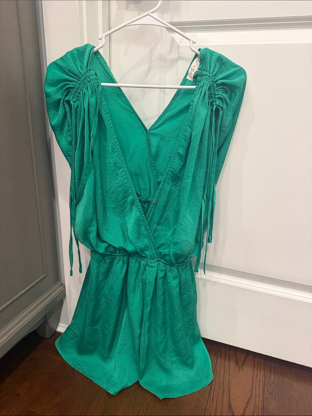 SHE + SKY Emerald Green One-Piece Romper